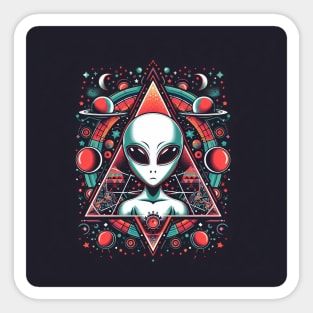 Alien artwork Sticker